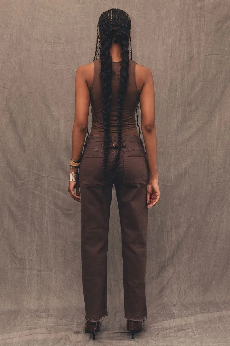 1996 BROWN MID RISE JEANS