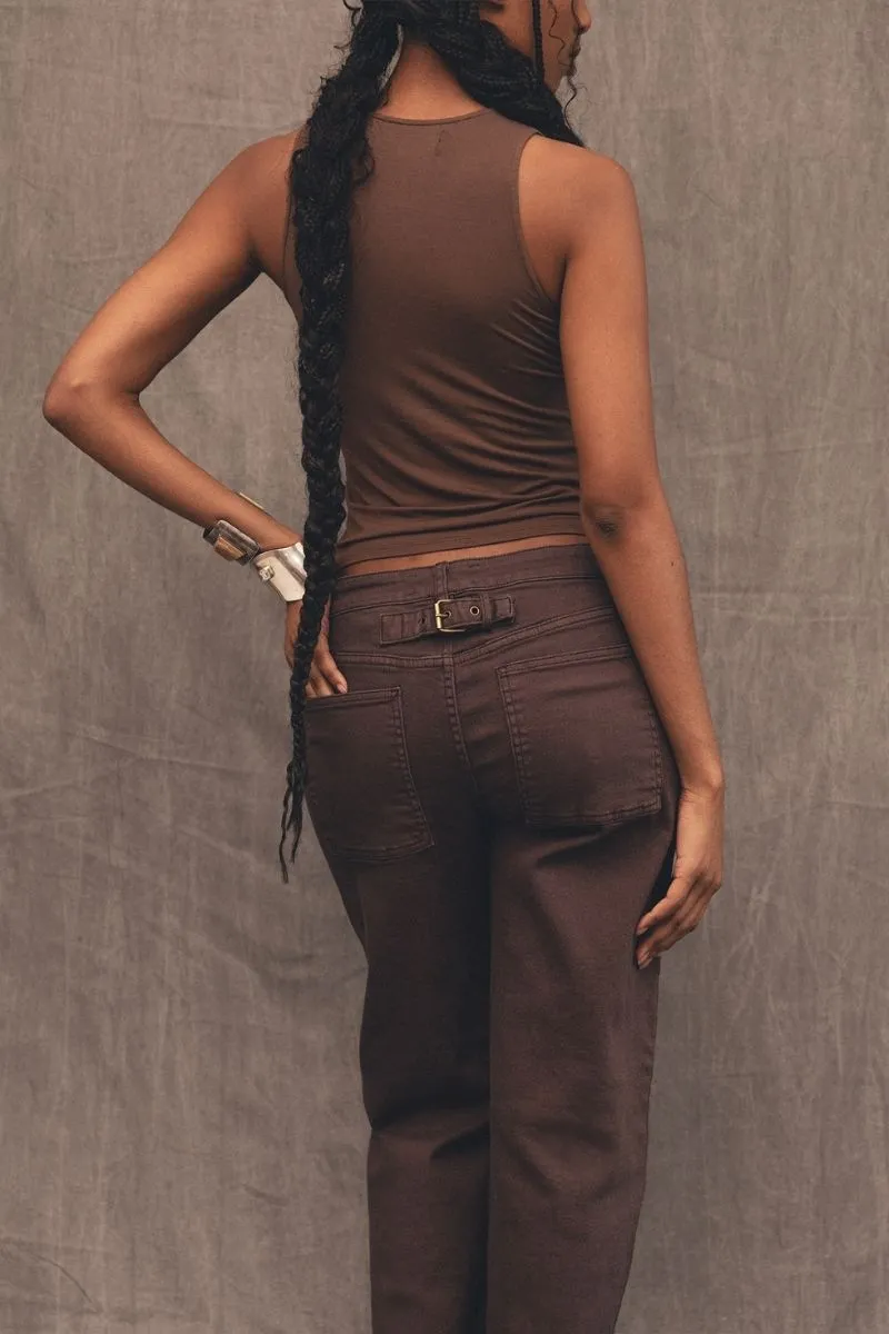 1996 BROWN MID RISE JEANS