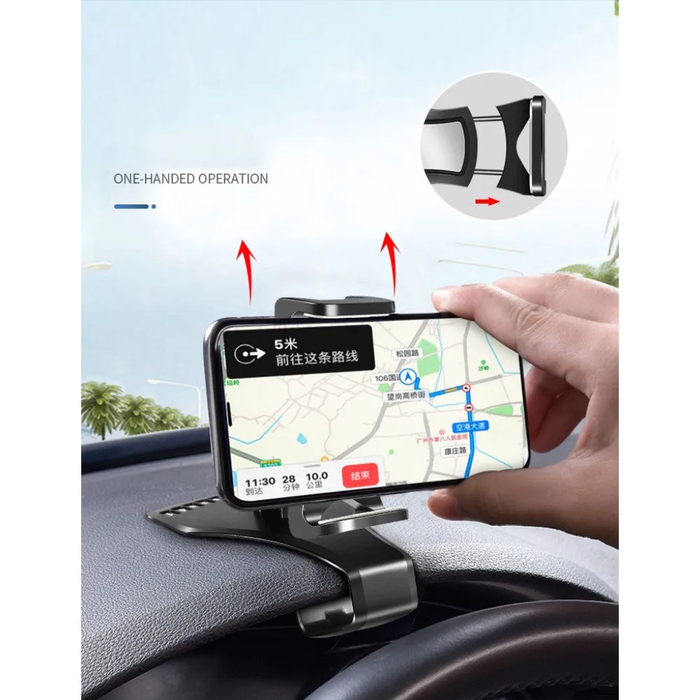 3 in 1 Car GPS Smartphone Holder: Dashboard / Visor Clamp   AC Grid Clip for Sharp 550SH - Black