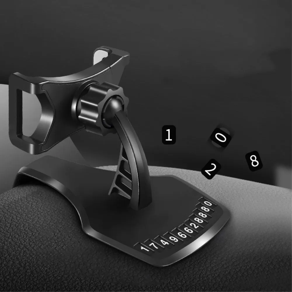 3 in 1 Car GPS Smartphone Holder: Dashboard / Visor Clamp   AC Grid Clip for Sharp 550SH - Black