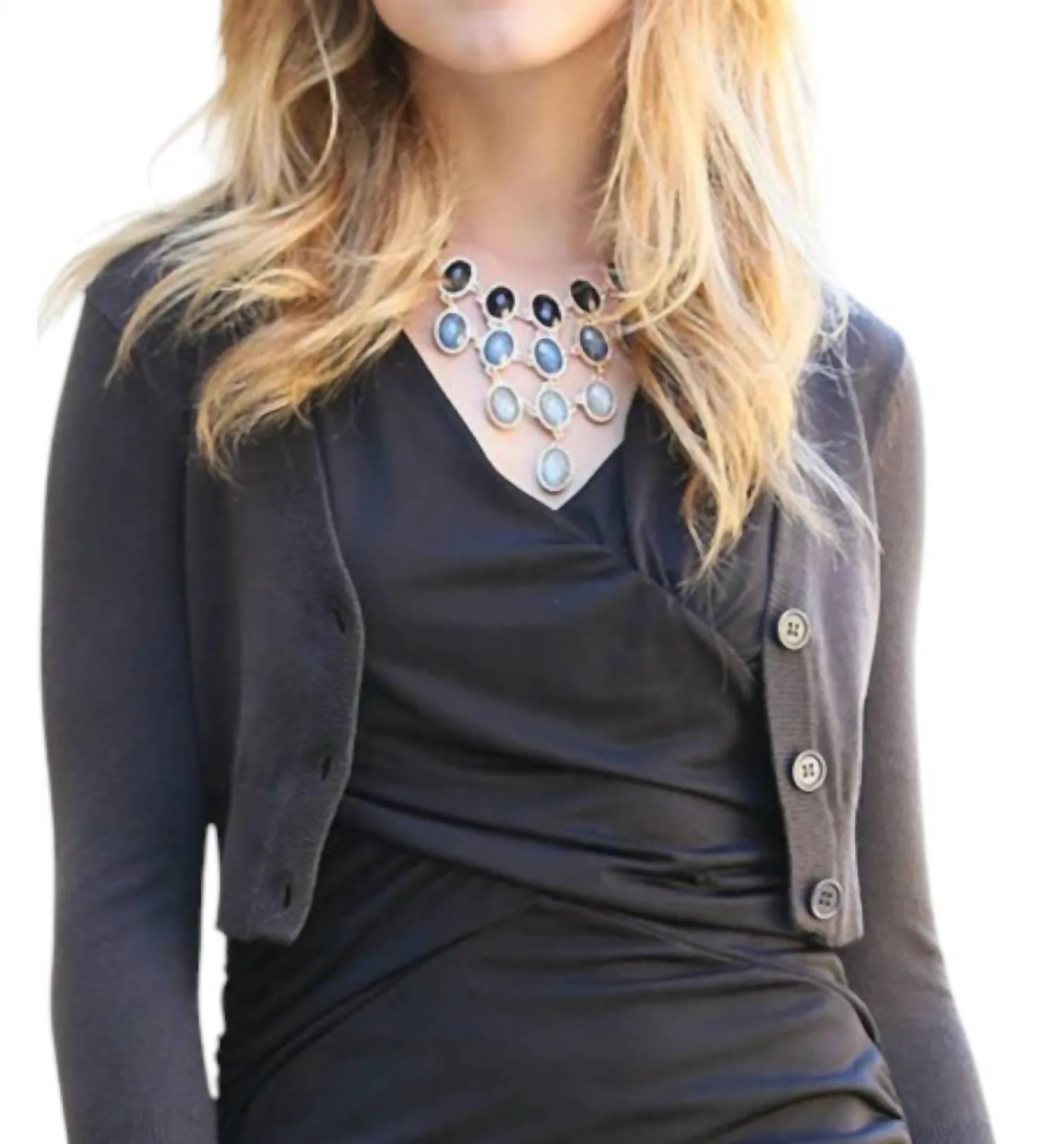 42Pops - Cocoa Chic Button Front Bolero