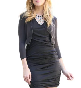 42Pops - Cocoa Chic Button Front Bolero