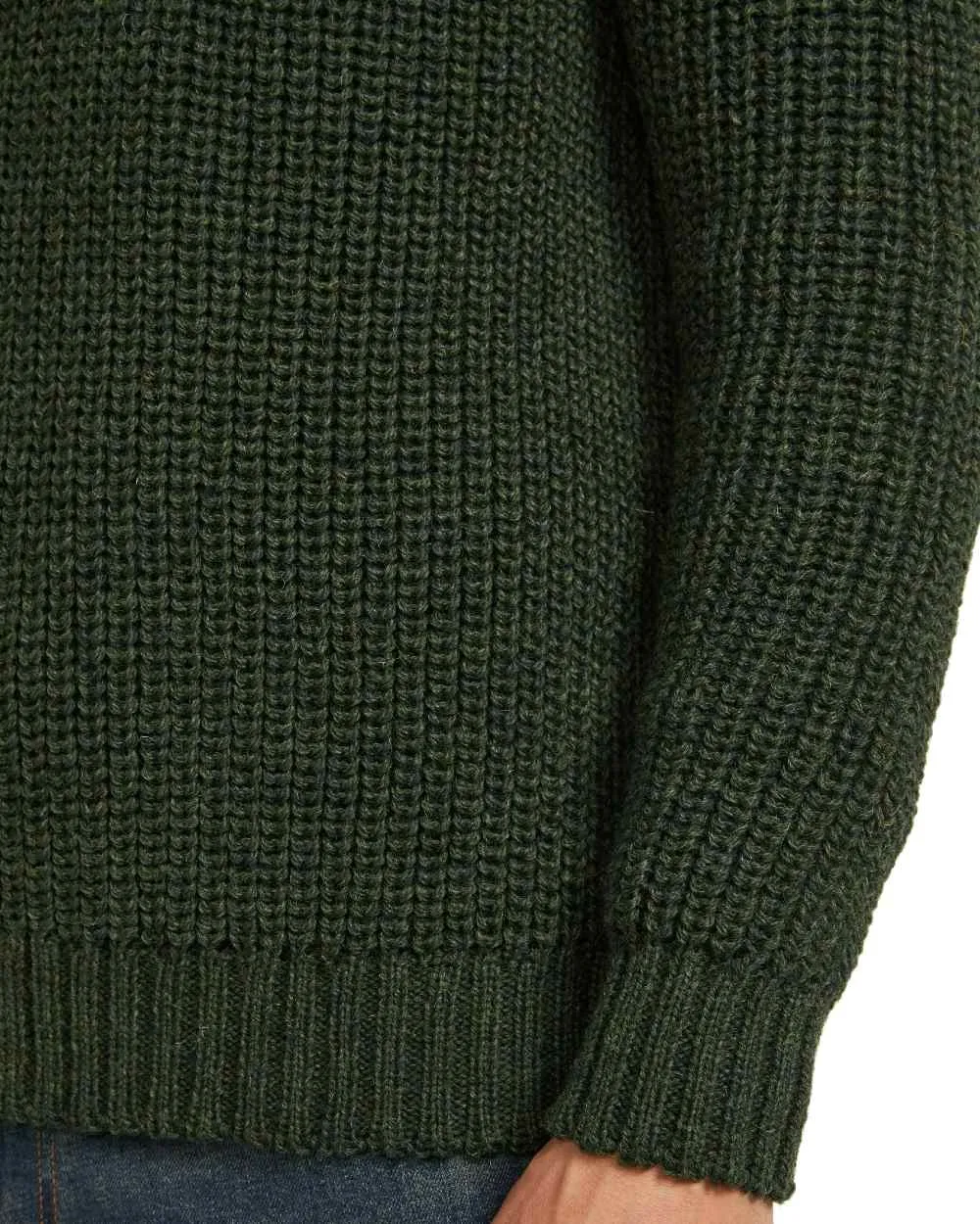 Aran Mens Fisherman Raglan Zip Sweater