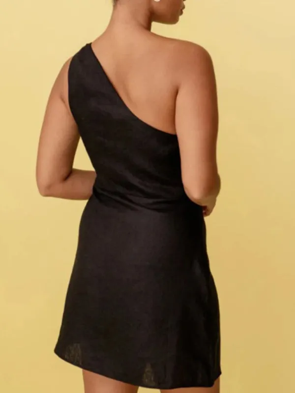 Chic One Shoulder Mini Dress - Casual & Trendy