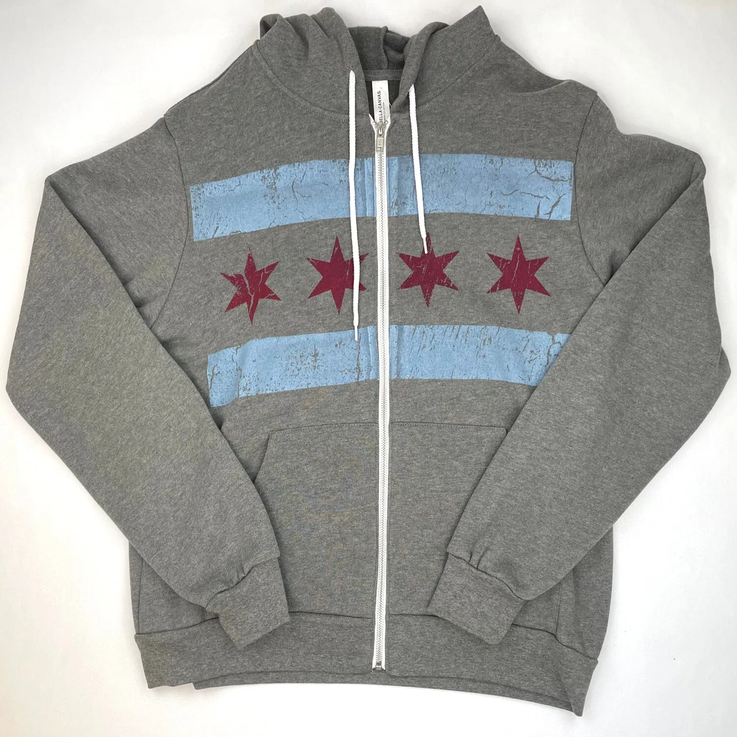 Chicago Flag Zip Hoodie