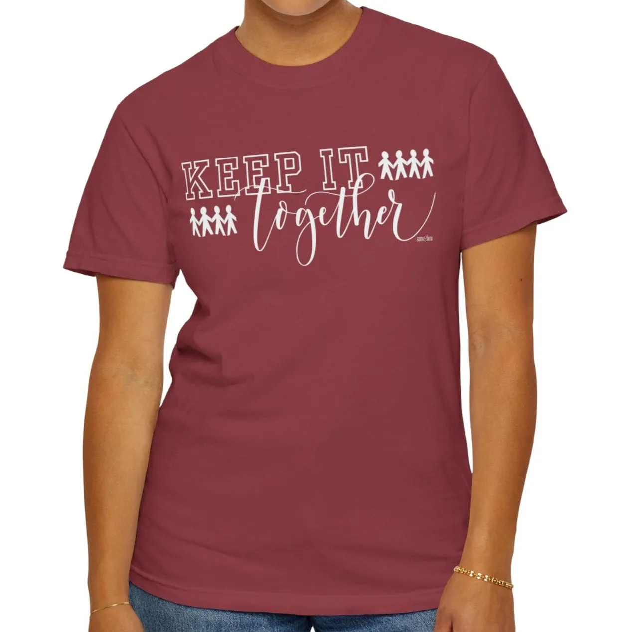 Eddy and Rita Women's Comfort Colors Tee - "Keep It Together" Family Themed Graphic Tee