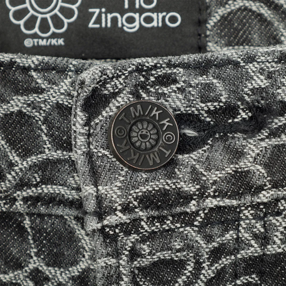 Flowers and Skulls <br>Jacquard Stretch Skinny Jeans
