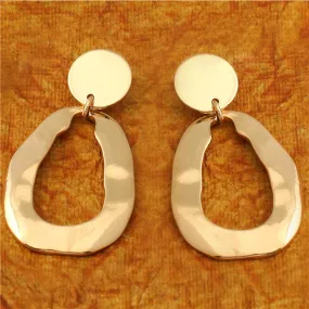 Gold Plated Geometrical Drop Earring
