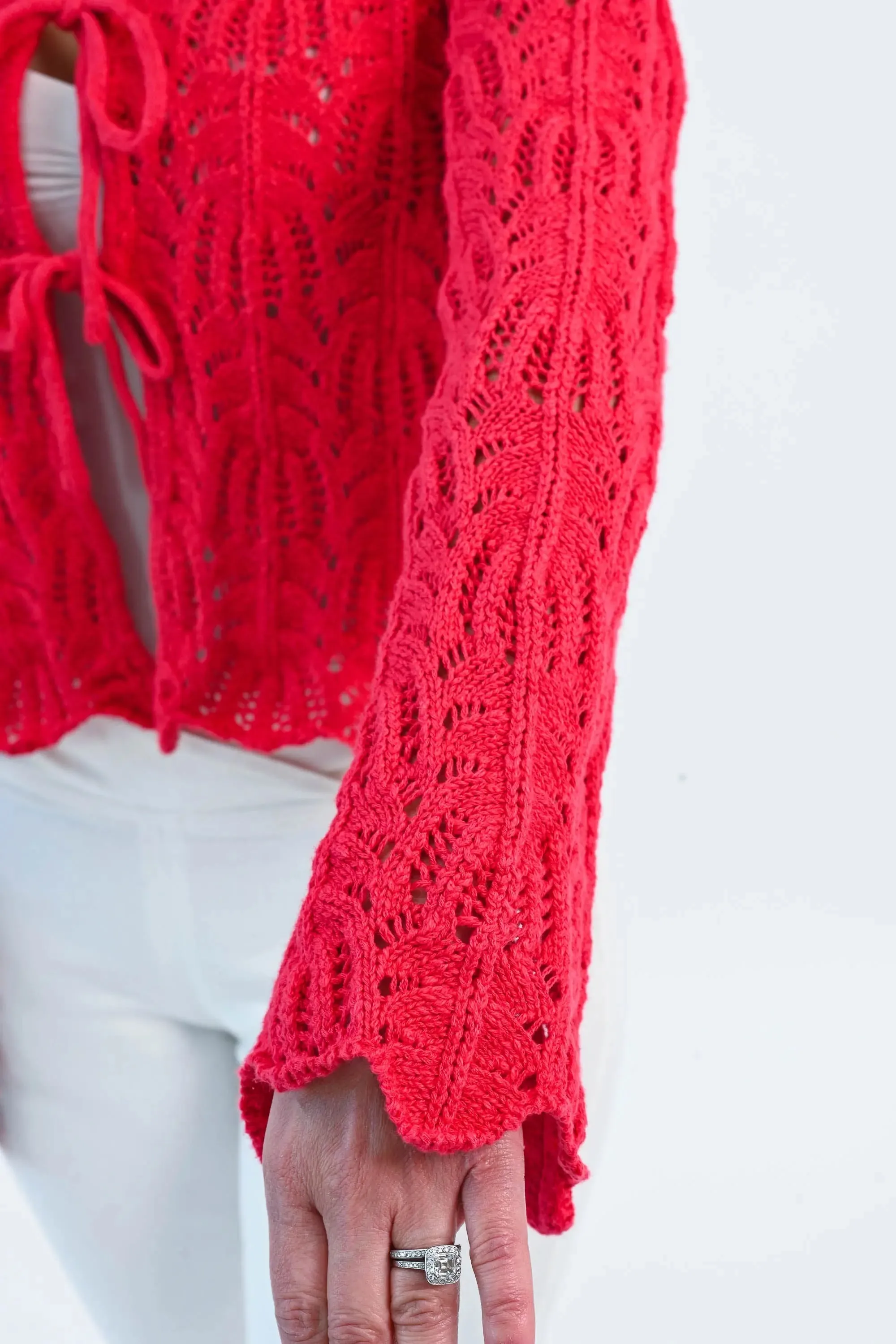 My One True Love Front Tie Knit Cardigan