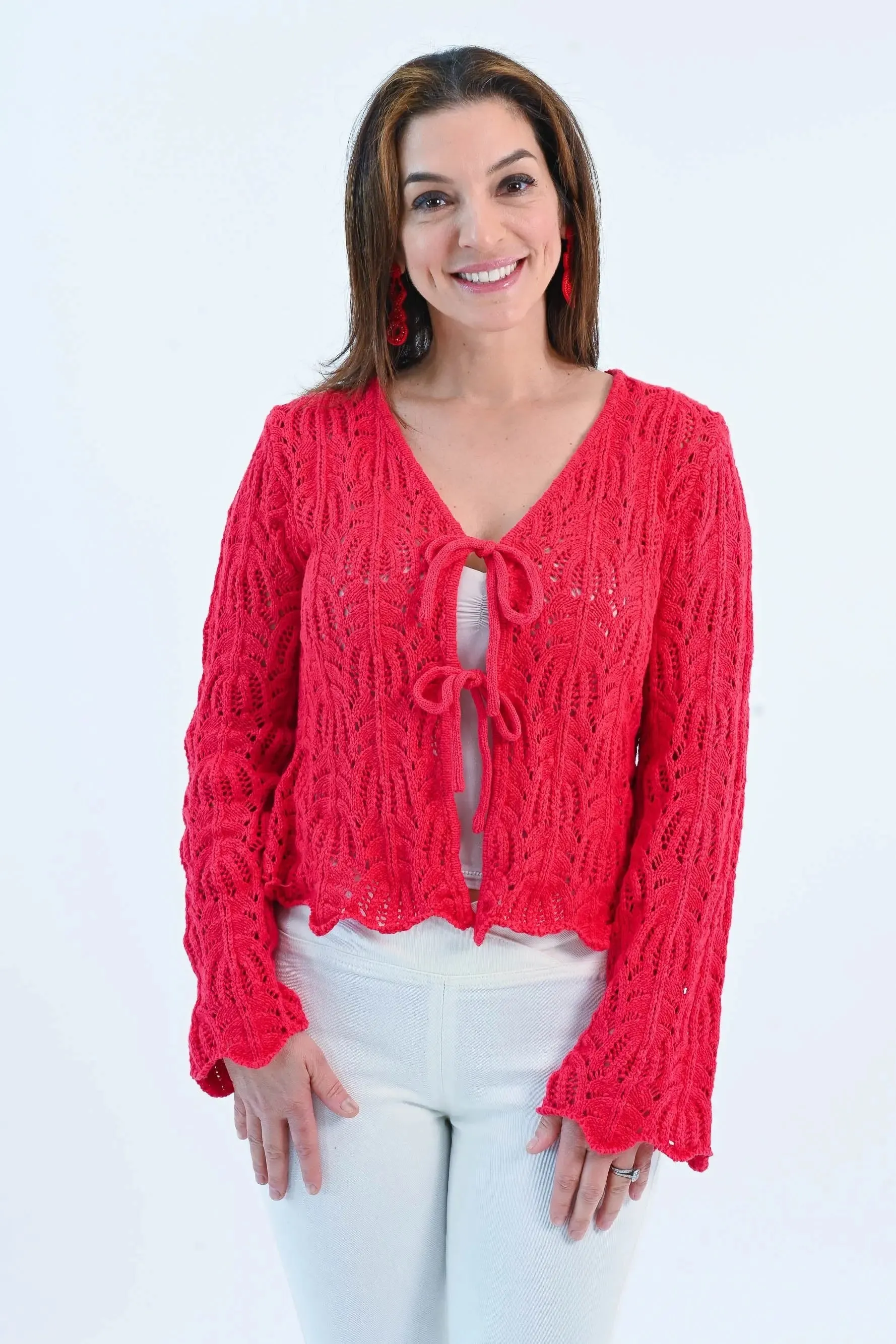 My One True Love Front Tie Knit Cardigan