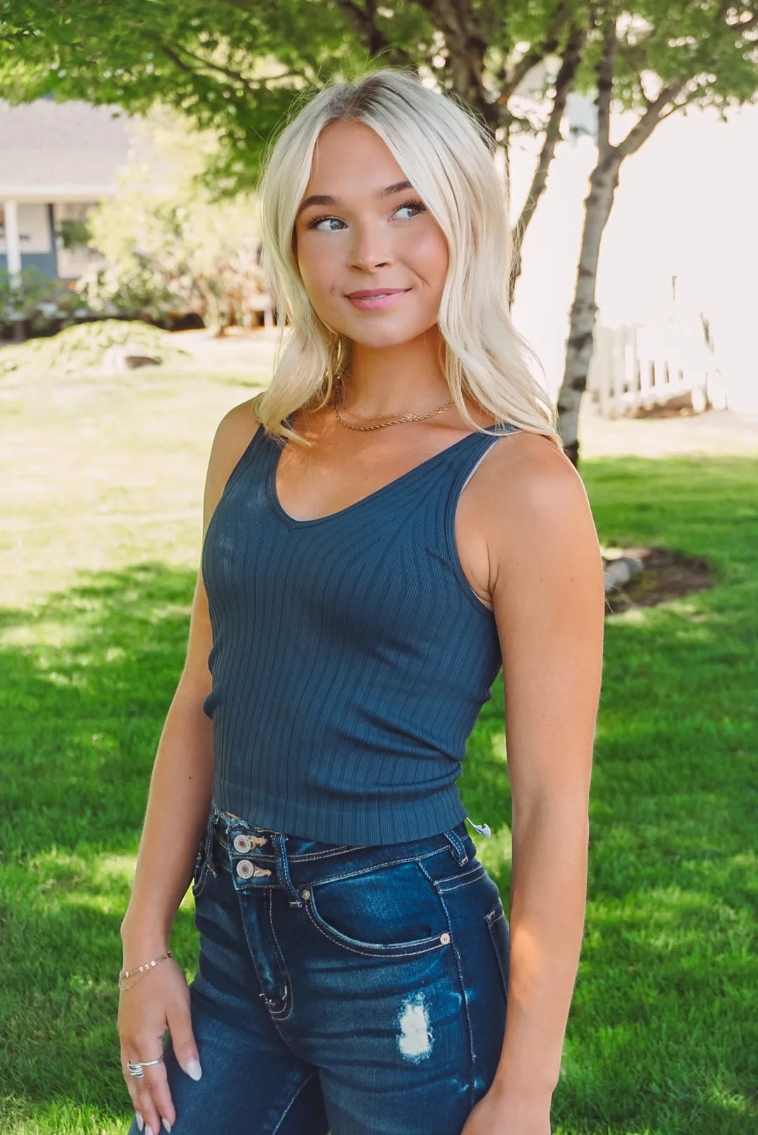 NikiBiki Wide Ribbed Tank Top
