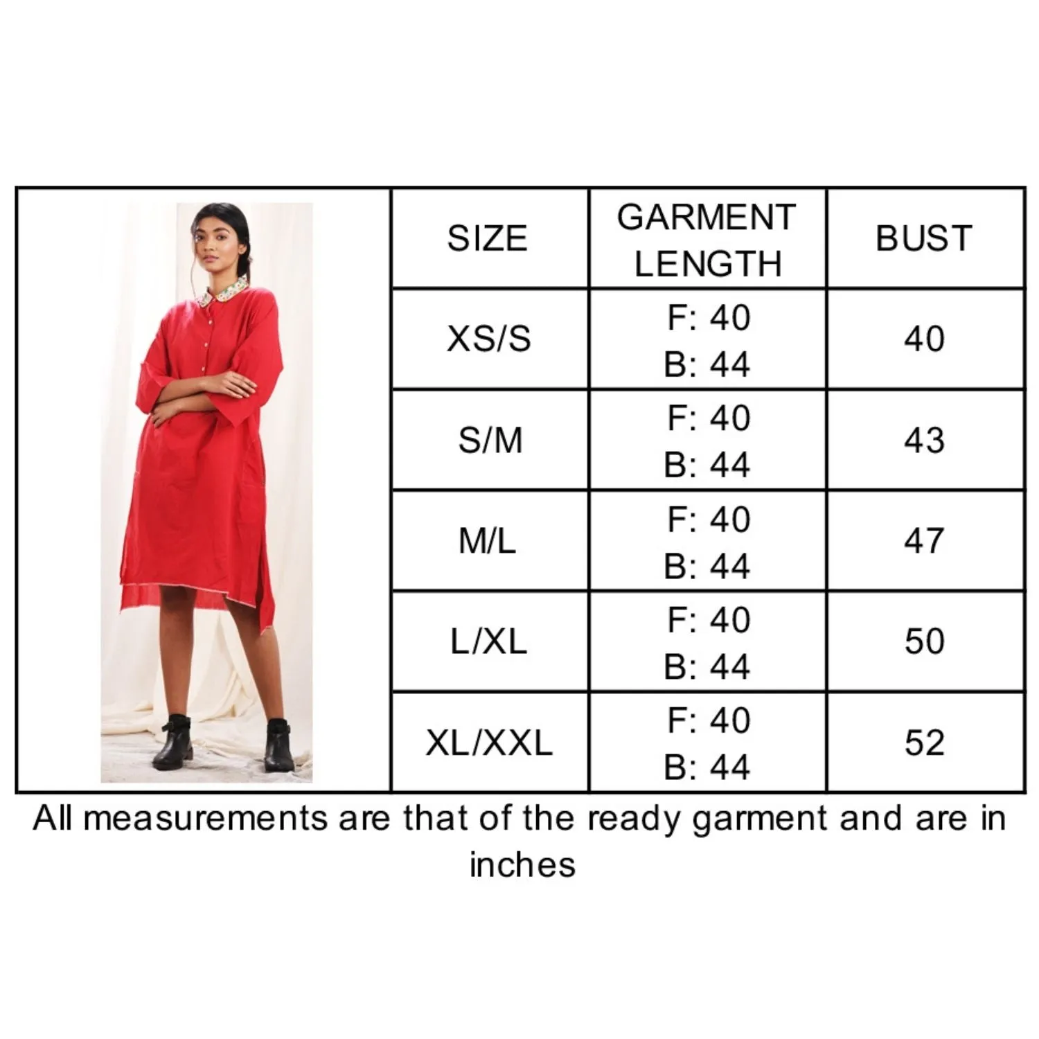 Red Peter Collar Dress | Feminine Design | Hand Embroidery | Muslin Cotton
