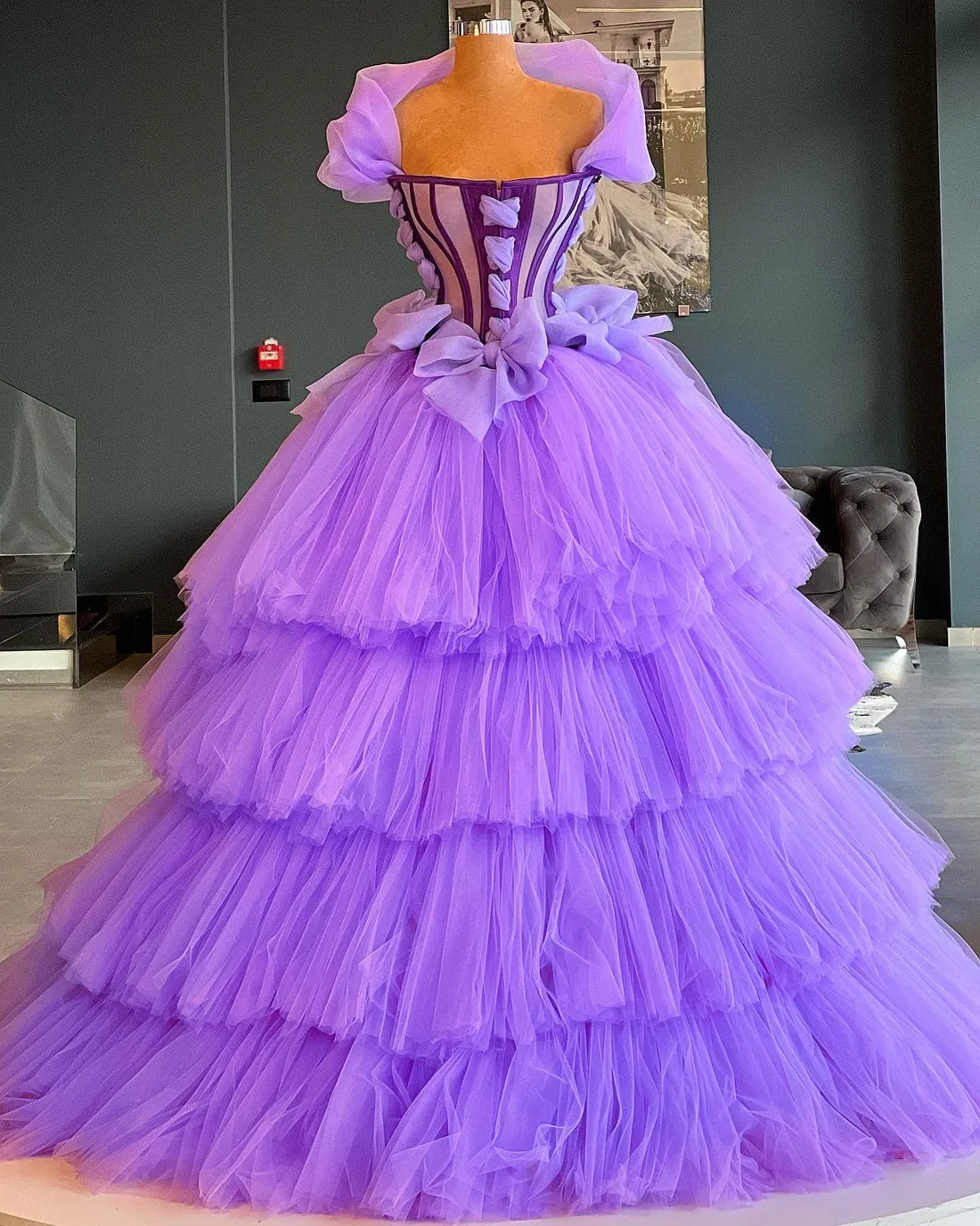 Rosie Lavender Evening Dress