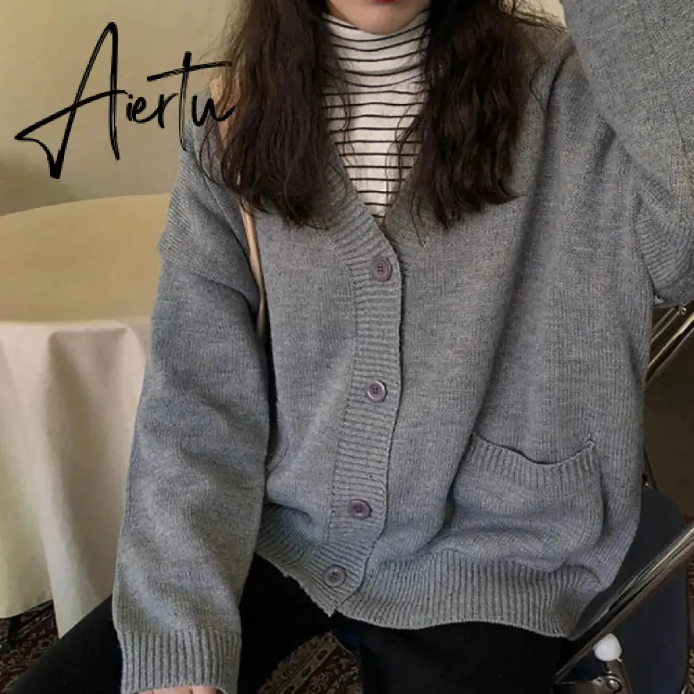 Sweaters Women Cardigan V-Neck Long Sleeve Fashion Loose Breathable Casual Knitting Female 7 Colors Autumn Comfortable Elegant