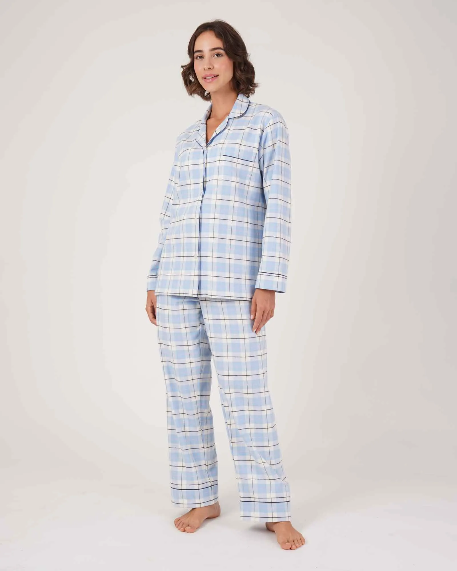 Women's Brushed Cotton Pyjamas - Fulmer Check