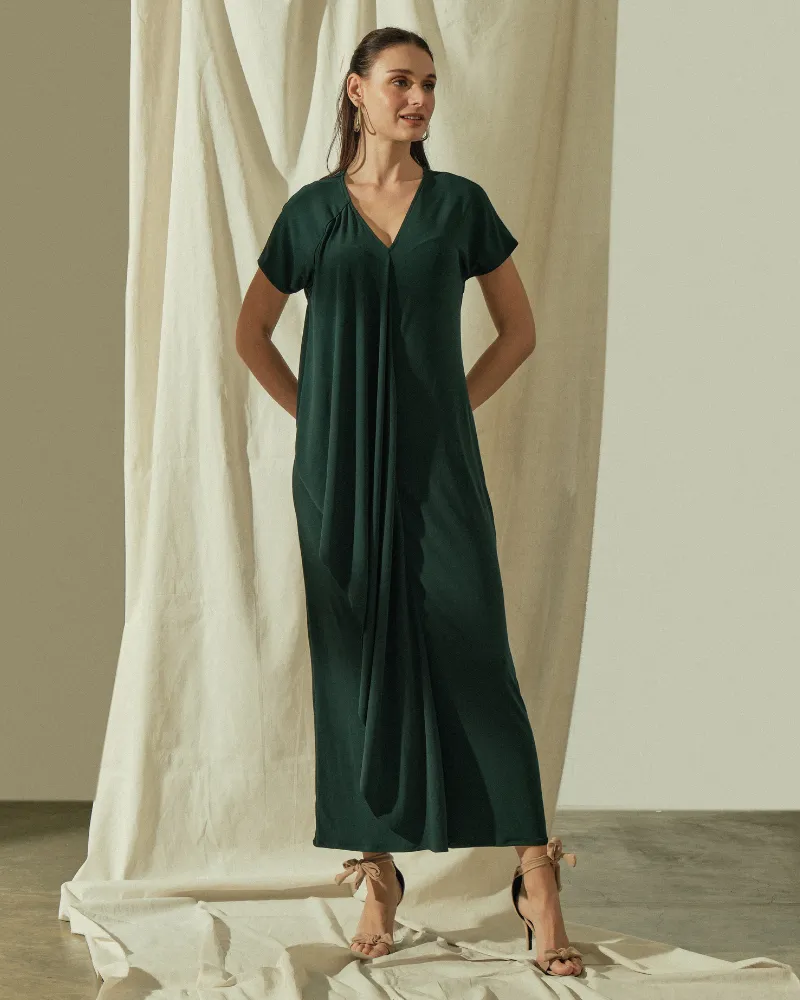 Zenia Vneck Maxi Dress