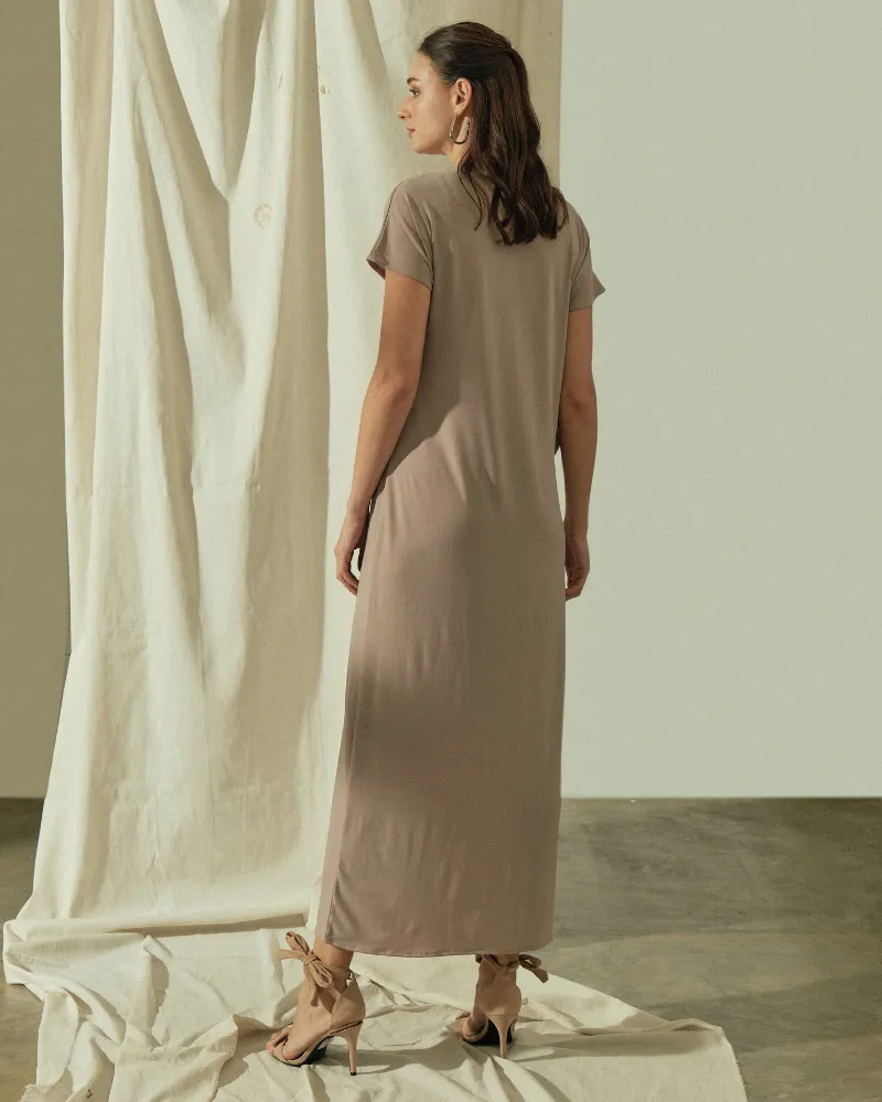 Zenia Vneck Maxi Dress