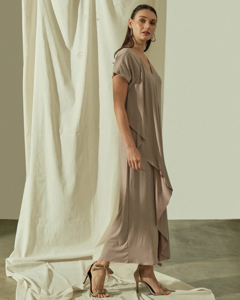 Zenia Vneck Maxi Dress